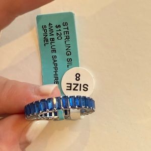Blue Sapphire Spinel Ring size 8